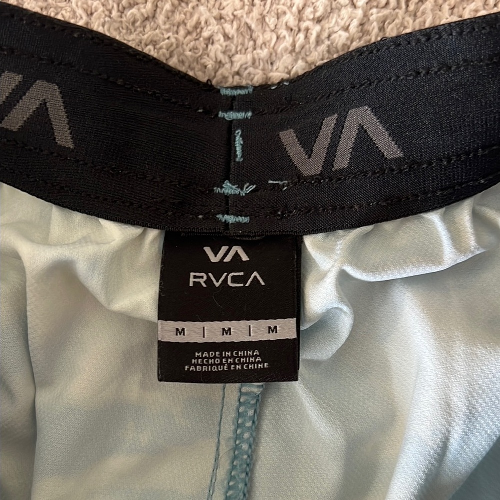 RVCA Blue Camo Pattern Athletic/Running Shorts - Picture 3 of 5